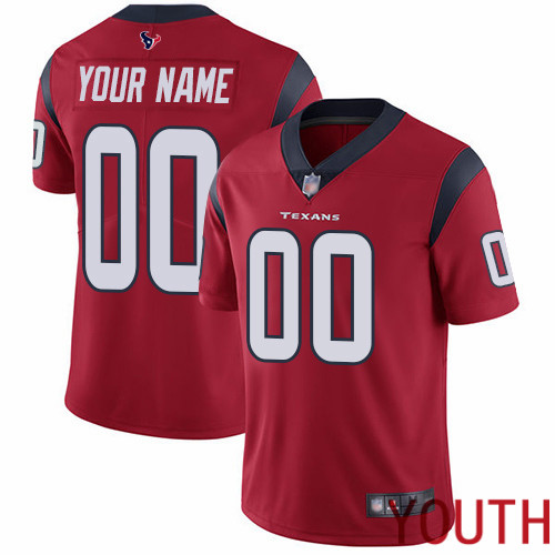 Limited Red Youth Alternate Jersey NFL Customized Football Houston Texans Vapor Untouchable->customized nfl jersey->Custom Jersey